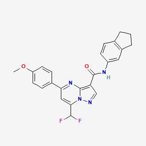 molecular formula C24H20F2N4O2 B5877121 7-(difluoromethyl)-N-(2,3-dihydro-1H-inden-5-yl)-5-(4-methoxyphenyl)pyrazolo[1,5-a]pyrimidine-3-carboxamide 