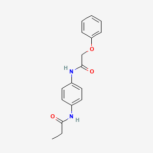molecular formula C17H18N2O3 B5877154 N-{4-[(2-phenoxyacetyl)amino]phenyl}propanamide CAS No. 5839-41-8