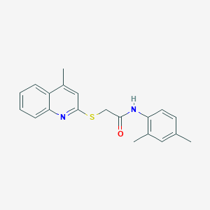 molecular formula C20H20N2OS B5877167 N-(2,4-dimethylphenyl)-2-[(4-methyl-2-quinolinyl)thio]acetamide 