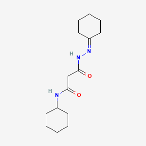 molecular formula C15H25N3O2 B5877172 N-cyclohexyl-3-(2-cyclohexylidenehydrazino)-3-oxopropanamide 