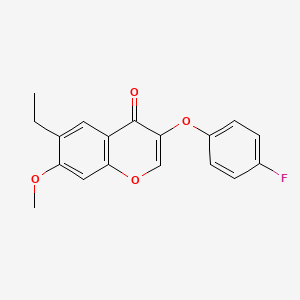 molecular formula C18H15FO4 B5877184 6-ethyl-3-(4-fluorophenoxy)-7-methoxy-4H-chromen-4-one 