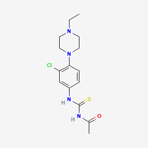 molecular formula C15H21ClN4OS B5877197 N-({[3-chloro-4-(4-ethyl-1-piperazinyl)phenyl]amino}carbonothioyl)acetamide 