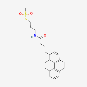 molecular formula C24H25NO3S2 B587721 1-Pyrenebutyryl Aminopropyl Methanethiosulfonate CAS No. 1391053-24-9