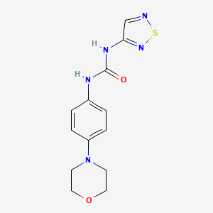 molecular formula C13H15N5O2S B5877212 N-[4-(4-morpholinyl)phenyl]-N'-1,2,5-thiadiazol-3-ylurea 