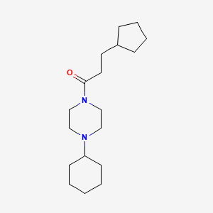molecular formula C18H32N2O B5877219 1-cyclohexyl-4-(3-cyclopentylpropanoyl)piperazine 
