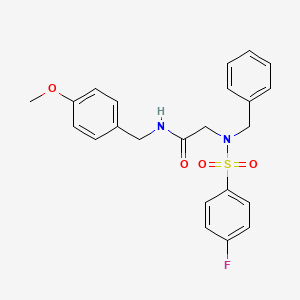 N~2~-benzyl-N~2~-[(4-fluorophenyl)sulfonyl]-N~1~-(4-methoxybenzyl)glycinamide