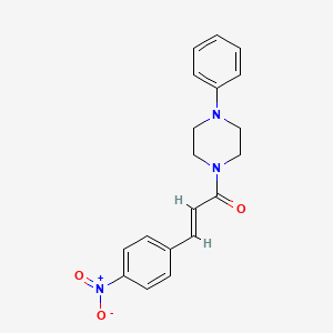 molecular formula C19H19N3O3 B5877223 1-[3-(4-nitrophenyl)acryloyl]-4-phenylpiperazine 