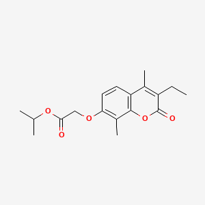 molecular formula C18H22O5 B5877225 isopropyl [(3-ethyl-4,8-dimethyl-2-oxo-2H-chromen-7-yl)oxy]acetate 