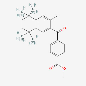 molecular formula C24H28O3 B587723 Desmethylene Oxobexarotene-13C4 Methyl Ester CAS No. 1391054-72-0