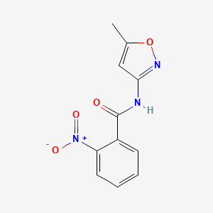 molecular formula C11H9N3O4 B5877233 N-(5-methyl-3-isoxazolyl)-2-nitrobenzamide CAS No. 160856-96-2
