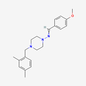 molecular formula C21H27N3O B5877241 4-(2,4-dimethylbenzyl)-N-(4-methoxybenzylidene)-1-piperazinamine 