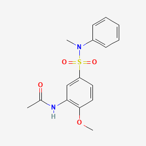 molecular formula C16H18N2O4S B5877247 N-(2-methoxy-5-{[methyl(phenyl)amino]sulfonyl}phenyl)acetamide 