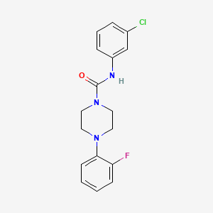 molecular formula C17H17ClFN3O B5877260 N-(3-chlorophenyl)-4-(2-fluorophenyl)-1-piperazinecarboxamide 