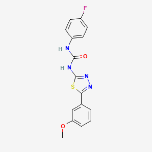 molecular formula C16H13FN4O2S B5877268 N-(4-fluorophenyl)-N'-[5-(3-methoxyphenyl)-1,3,4-thiadiazol-2-yl]urea 
