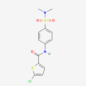 molecular formula C13H13ClN2O3S2 B5877298 5-chloro-N-{4-[(dimethylamino)sulfonyl]phenyl}-2-thiophenecarboxamide 