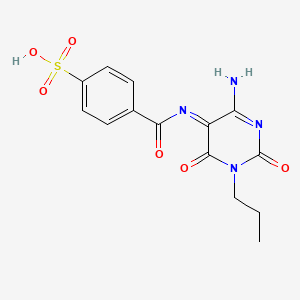 4-[(6-Amino-2,4-dioxo-3-propyl-1,2,3,4-tetrahydro-5-pyrimidinyl)carbamoyl]benzenesulfonic acid