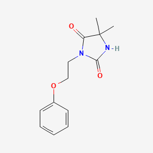 5,5-dimethyl-3-(2-phenoxyethyl)-2,4-imidazolidinedione