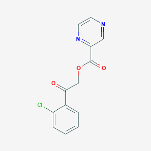 molecular formula C13H9ClN2O3 B5877343 2-(2-chlorophenyl)-2-oxoethyl 2-pyrazinecarboxylate 
