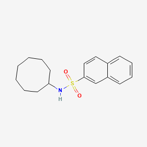 molecular formula C18H23NO2S B5877345 N-cyclooctyl-2-naphthalenesulfonamide 