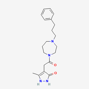 molecular formula C20H28N4O2 B5877351 5-methyl-4-{2-oxo-2-[4-(3-phenylpropyl)-1,4-diazepan-1-yl]ethyl}-1,2-dihydro-3H-pyrazol-3-one 