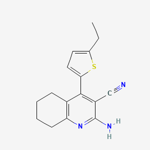 molecular formula C16H17N3S B5877358 2-amino-4-(5-ethyl-2-thienyl)-5,6,7,8-tetrahydro-3-quinolinecarbonitrile 