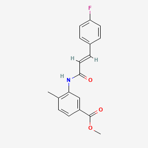 molecular formula C18H16FNO3 B5877366 methyl 3-{[3-(4-fluorophenyl)acryloyl]amino}-4-methylbenzoate 