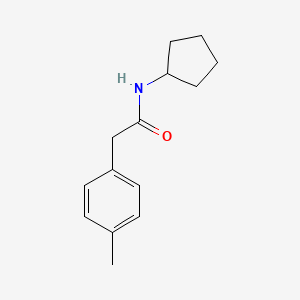molecular formula C14H19NO B5877378 N-cyclopentyl-2-(4-methylphenyl)acetamide 
