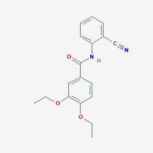 molecular formula C18H18N2O3 B5877379 N-(2-cyanophenyl)-3,4-diethoxybenzamide 