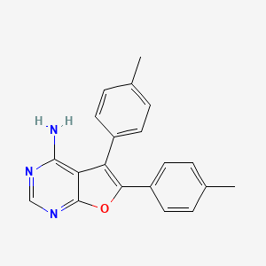 molecular formula C20H17N3O B5877392 5,6-bis(4-methylphenyl)furo[2,3-d]pyrimidin-4-amine 
