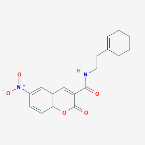 molecular formula C18H18N2O5 B5877401 N-[2-(1-cyclohexen-1-yl)ethyl]-6-nitro-2-oxo-2H-chromene-3-carboxamide 