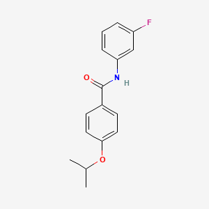 molecular formula C16H16FNO2 B5877427 N-(3-fluorophenyl)-4-isopropoxybenzamide 