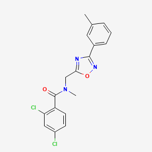 2,4-dichloro-N-methyl-N-{[3-(3-methylphenyl)-1,2,4-oxadiazol-5-yl]methyl}benzamide