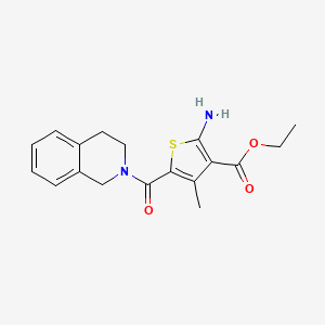 molecular formula C18H20N2O3S B5877445 ethyl 2-amino-5-(3,4-dihydro-2(1H)-isoquinolinylcarbonyl)-4-methyl-3-thiophenecarboxylate 