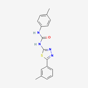 molecular formula C17H16N4OS B5877463 N-(4-methylphenyl)-N'-[5-(3-methylphenyl)-1,3,4-thiadiazol-2-yl]urea 