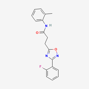 3-[3-(2-fluorophenyl)-1,2,4-oxadiazol-5-yl]-N-(2-methylphenyl)propanamide
