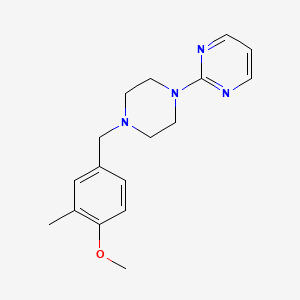molecular formula C17H22N4O B5877487 2-[4-(4-methoxy-3-methylbenzyl)-1-piperazinyl]pyrimidine 
