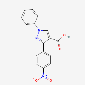 molecular formula C16H11N3O4 B5877494 3-(4-nitrophenyl)-1-phenyl-1H-pyrazole-4-carboxylic acid 