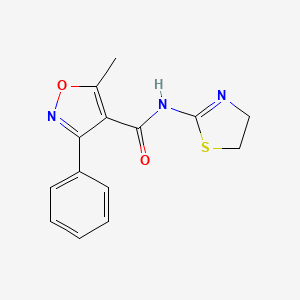 N-(4,5-dihydro-1,3-thiazol-2-yl)-5-methyl-3-phenyl-4-isoxazolecarboxamide