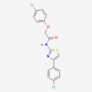 2-(4-chlorophenoxy)-N-[4-(4-chlorophenyl)-1,3-thiazol-2-yl]acetamide