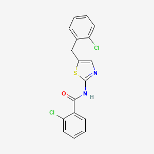 2-chloro-N-[5-(2-chlorobenzyl)-1,3-thiazol-2-yl]benzamide