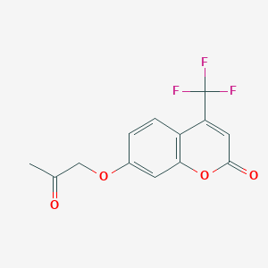 molecular formula C13H9F3O4 B5877548 7-(2-oxopropoxy)-4-(trifluoromethyl)-2H-chromen-2-one 