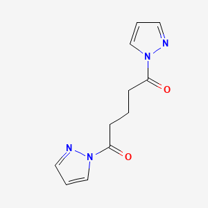 molecular formula C11H12N4O2 B5877556 1,1'-(1,5-dioxo-1,5-pentanediyl)bis-1H-pyrazole 