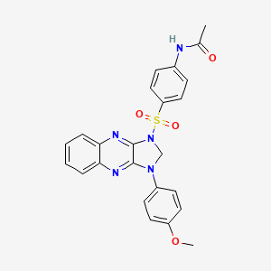 molecular formula C24H21N5O4S B5877563 N-(4-{[3-(4-methoxyphenyl)-2,3-dihydro-1H-imidazo[4,5-b]quinoxalin-1-yl]sulfonyl}phenyl)acetamide 