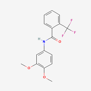 molecular formula C16H14F3NO3 B5877575 N-(3,4-dimethoxyphenyl)-2-(trifluoromethyl)benzamide 
