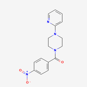 molecular formula C16H16N4O3 B5877580 1-(4-nitrobenzoyl)-4-(2-pyridinyl)piperazine 