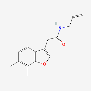 molecular formula C15H17NO2 B5877592 N-allyl-2-(6,7-dimethyl-1-benzofuran-3-yl)acetamide 