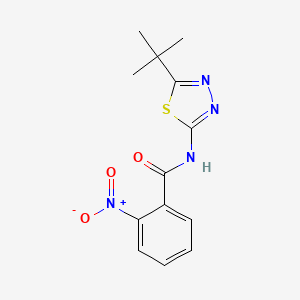 molecular formula C13H14N4O3S B5877598 N-(5-tert-butyl-1,3,4-thiadiazol-2-yl)-2-nitrobenzamide 