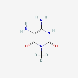 molecular formula C5H8N4O2 B587760 5,6-Diamino-3-methyluracil-d3 CAS No. 1246816-74-9