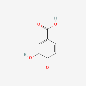 molecular formula C7H6O4 B587762 3-Hydroxy-4-oxocyclohexa-1,5-diene-1-carboxylic acid CAS No. 152684-04-3