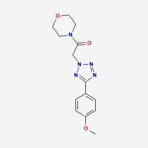 molecular formula C14H17N5O3 B5877623 4-{[5-(4-methoxyphenyl)-2H-tetrazol-2-yl]acetyl}morpholine 